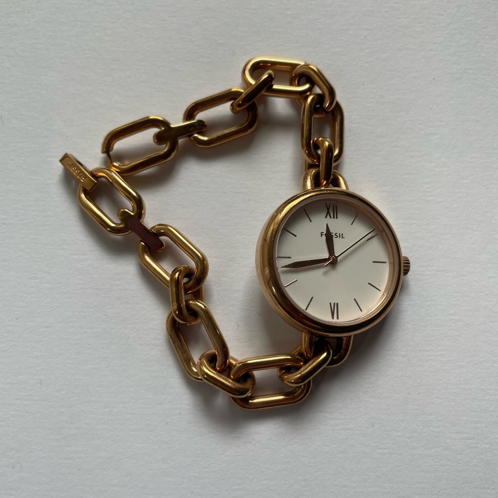 Fossil Bq3545 Embry Three-Hand Rose Gold-Tone Stainless Steel Watch Women's
